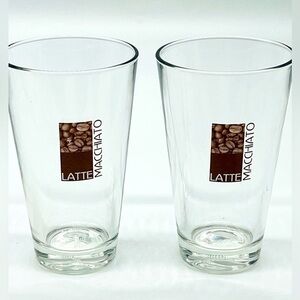 Leonardo Latte glasses made in Germany rare in excellent condition pair on 2